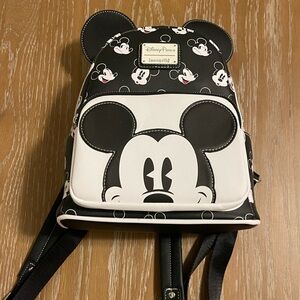 Loungefly Black and White Mickey Mouse Exculsive Disney Backpack